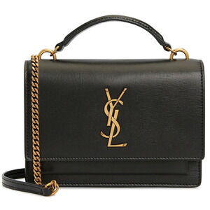Saint Laurent Sunset Chain Shoulder Bag black